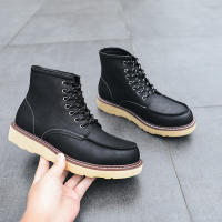 Botas de herramientas para hombres al aire libre ayuda media zapatos de cuero de estilo británico cuero genuino - details 17