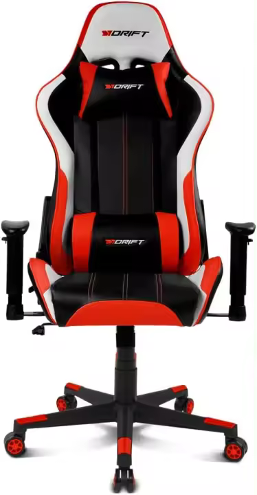 Gaming Profesional, reposabrazos ajustables 2D, pistón clase 4, giratoria, mecanismo de mariposa, cojín lumbar y cervical, color negro/blanco/azul - 1
