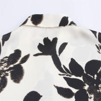 - Camisa de textura de seda de manga larga estampada para mujer, cuello informal, moda de otoño, producto nuevo - details 4