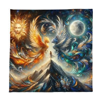 Mantel con diseño de Luna y tarjeta de tela para Altar Lce And Fire Phoenix, cubierta para lectura de Tarot, brujería - details 6