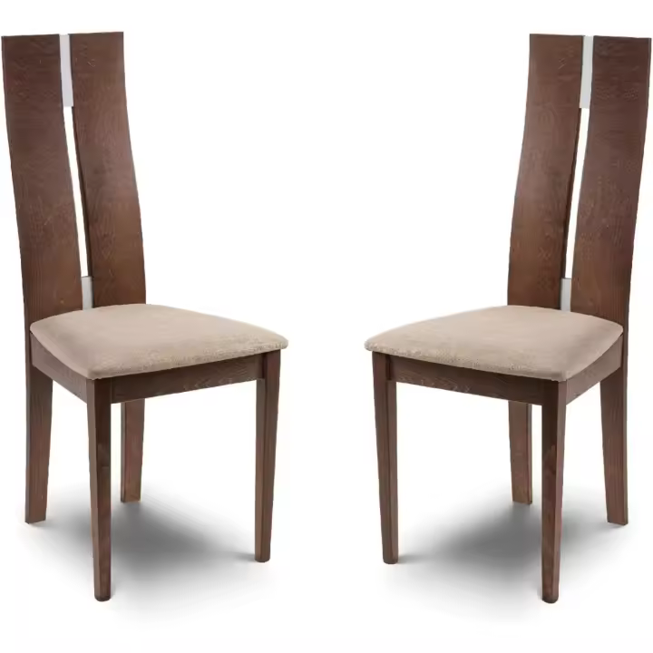 Juego de 2 Sillas de Comedor de Nogal Muebles y Organización Sillas de Comedor - 1
