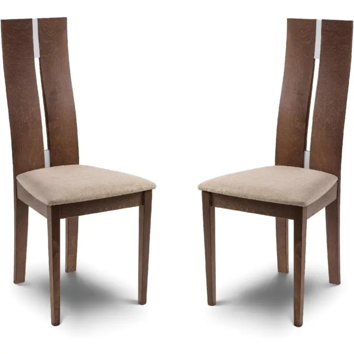 Juego de 2 Sillas de Comedor de Nogal Muebles y Organización Sillas de Comedor - 1
