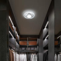 Goeco-Lámpara de Techo LED Blanca Redonda de Aluminio, 32W, 27x22x6 CM, Luz Blanca 6500K, Ideal para Pasillo Cocina - details 4