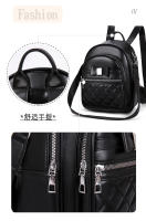Mochila pequeña de cuero negro para niñas, bolso de hombro pequeño rosa para teléfono móvil, mini mochila informal - details 7