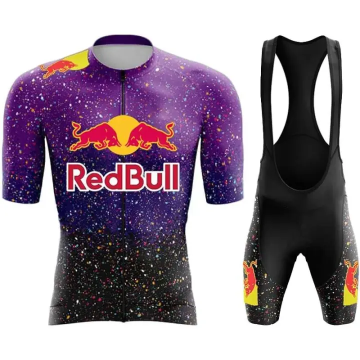 Conjunto de Traje de Ciclismo Red Bull Tre Pantalones Cortos Ropa de Hombre - 1