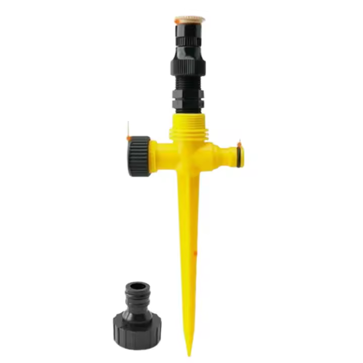 Aspersor de jardín ajustable 360, boquilla Turbo de 1/2 ", radio de pulverización de 12M, modos de niebla y dispersión, aspersor de césped resistente a heladas/UV ABS - 1