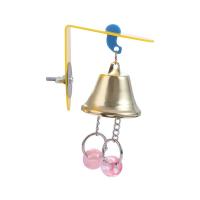 Juguete para colgar con cuentas de periquito de colores, juguete colgante de acrílico/Metal con campana para loro, juguete para jugar con cacatúa, campana para masticar pájaros, campana colgante - details 5