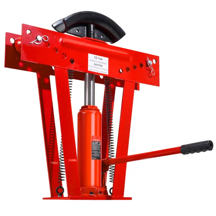 Dobladora de tubos hidráulica SucceBuy, manual de 12 toneladas, dobladora de escape de cobre, 6 troqueles (1/2" - 2"), 90-180 °   Rodillos ajustables - 1