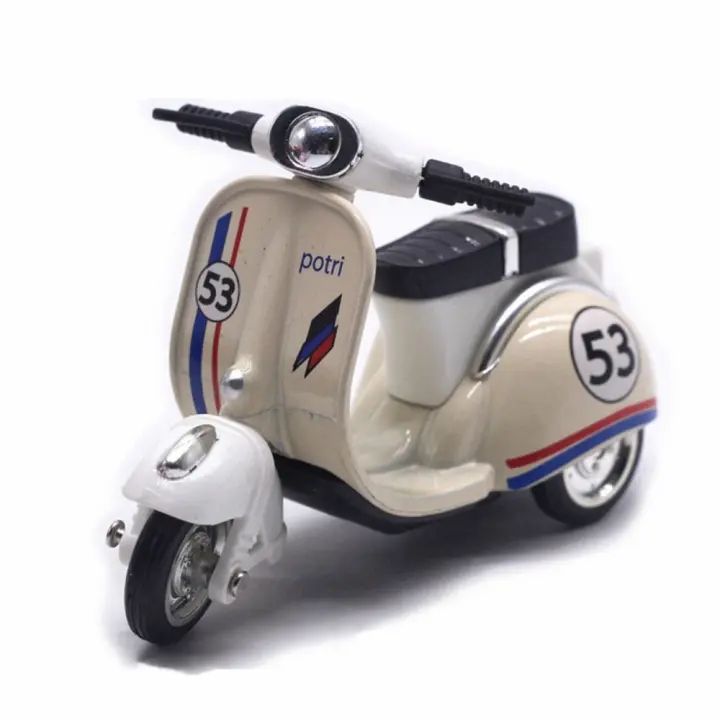 Modelo de motocicleta portátil extraíble, Mini motocicleta de inercia fundida, vehículo de juguete, simulación en miniatura, colección de juguetes de motocicleta - 1