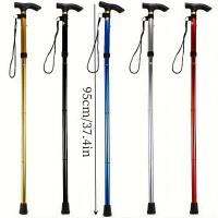 Bastón plegable ligero con punta de goma y altura ajustable, perfecto para senderismo, Trekking y viajes - details 0