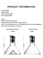 Botella de whisky y iceberg dorado de 1,5 litros, tarro de vidrio hecho a mano sin plomo, dispensador de vino espesado, accesorios de bar - details 9