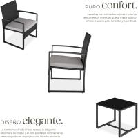 Conjunto de Jardín Exterior para 2 Personas Muebles de Jardín 2 Sillas con Almohadillas - details 3