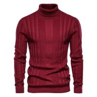 Suéter de punto informal de cuello alto para hombre, camisa de fondo cálida, Jersey versátil de moda, Color sólido, otoño e invierno, nuevo - details 6