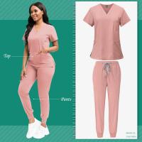 Uniformes médicos multicolores, conjunto de batas quirúrgicas para enfermeras de hospital, accesorios para enfermeras unisex, ropa de trabajo para salón de belleza y clínica dental. - details 10