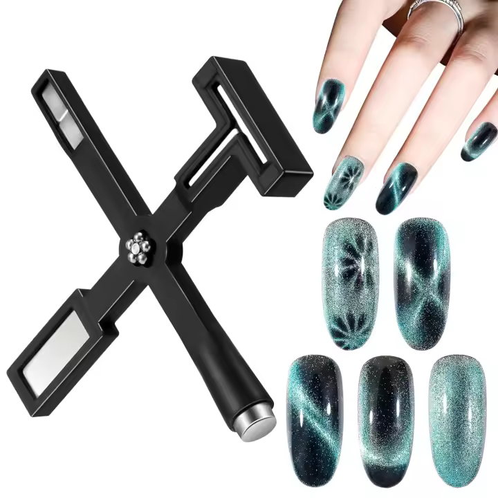 Herramienta magnética de uñas 5 en 1, imán mejorado de ojo de gato para uñas, palo magnético multifunción 3D, Gel de ojo de gato, esmalte de uñas magnético - 1