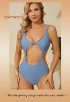 Monokini ahuecado para mujer, bañador de Color sólido, traje de baño Sexy de una pieza, microbikini ajustado, 2024 - details 4