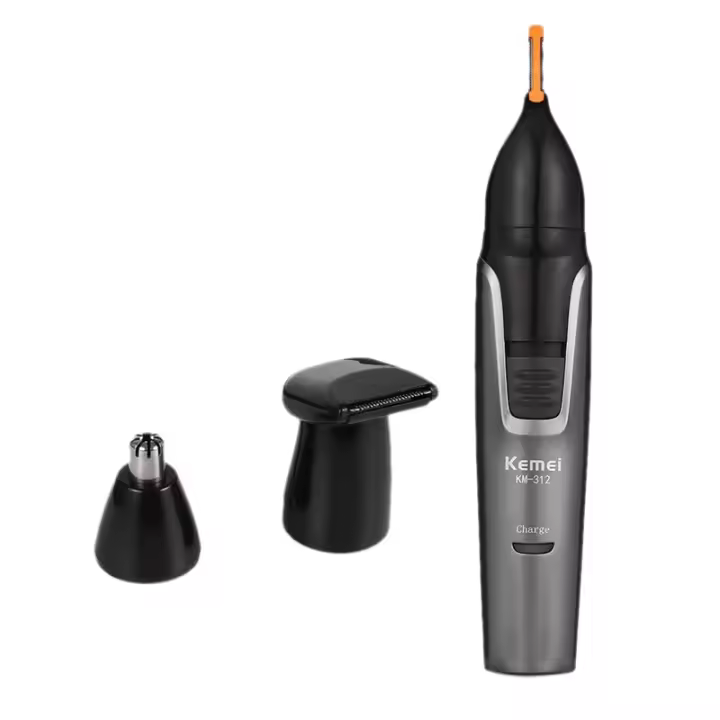Kemei-recortador de vello Facial para nariz, limpiador de precisión con máxima comodidad para hombres, para nariz, orejas, cejas, cuello y patillas - 1