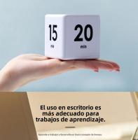 El cubo de Rubik temporizador estudiantes especial aprender hacer niños escribir deberes cocina flip tiempo recordatorio cuenta atrás temporizador - details 2