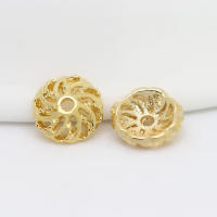 Tapas de cuentas de copos de nieve de latón de Color dorado de 18K, accesorios de alta calidad para manualidades, materiales para hacer joyas, sitio web oficial de Rosediy - details 23