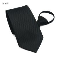Tiras de corbata con cremallera de 9cm y 10cm, corbata de negocios con cremallera de seda de poliéster, corbatas para hombre, corbatas para equipo de novio de boda, pajarita lista - details 1