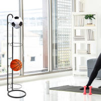 Estante de almacenamiento de Bolas Vertical para interiores, estante de almacenamiento de baloncesto de Metal para el hogar, sala de estar - details 2