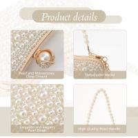 Bolso de mano de cena de perlas para mujer, bolso de mano con cuentas de cristal, adecuado para bodas, novias, fiestas, bailes - details 4