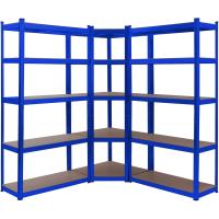 Juego de 3 estanterías para cargas pesadas |   Combinación de estanterías esquineras |   Capacidad de carga de hasta 875 kg |   Montaje mediante sistema de enchufe |   Construcción robusta - details 14