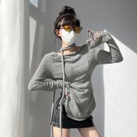 Suéter de punto para mujer, Tops de manga larga calados rasgados, jersey liso Sexy - details 6