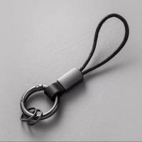 LLavero de piel de cuero de aleación, llavero colgante de cintura de cuero multifuncional antipérdida, soporte de mosquetón, estilo de negocios - details 14