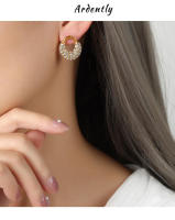 Lujo Chapado en Gold CZ Pendientes de Ao Pierce Zirconia Cuff Pendientes Fashion Party Wedding Jewellery - details 2