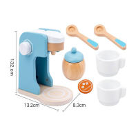 Juguete de cocina de madera para bebés, máquina tostadora de Café de simulación, mezclador de alimentos, juguetes educativos de Aprendizaje Temprano - details 5