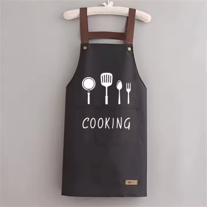 Delantal resistente al agua y al aceite para adultos, ropa de trabajo, accesorio de cocina para el hogar, a la moda - 1