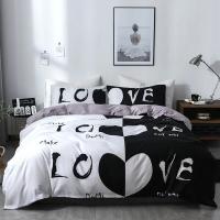 Juego de Funda de Duvet de Amantes Impresos Tamaño de Cama Cuadrado Funda de Edredón y Funda de Almohada Ropa de Cama sin Sábana - details 1