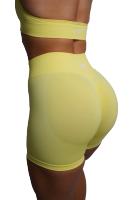 Novedad de verano, pantalones cortos deportivos para gimnasio y Yoga para mujer, pantalones cortos deportivos con estampado de silicona, pantalones cortos deportivos sin costuras con banda acanalada baja - details 7