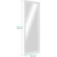 Espejo Pared Cuerpo Entero 35x140cm-Marco Exterior 42x147cm MOD-128 Blanco-Raya - details 1