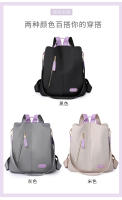 Mochila antirrobo negra para mujer, morral sencillo a la moda, informal, pequeña, impermeable, para viaje - details 3