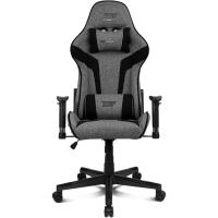 Tela Transpirable, reposabrazos 2D Acolchado, Base Nylon Reforzado, pistón Clase 4, cojín Lumbar y Cervical, Color Gris/Negro - details 0