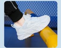 Zapatillas De Correr Para Niños 2023 Zapatos Deportivos Blancos Para Niños Y Niñas Casual Transpirables De Cuero Con Cordones Y Hebilla Adecuadas Para Otoño - details 11