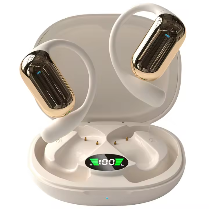 2025 SANLEPUS Auriculares inalámbricos Bluetooth 5.3, Auriculares Bluetooth inalámbricos livianos con ajuste diseñado para comodidad en el oído abierto, llamadas duraderas y claras, compatible con iPhone Android - 1