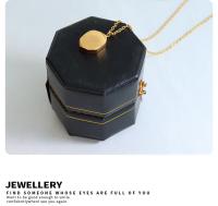 Collar colgante de forma irregular para mujer, cadena de clavícula, acero de titanio simple chapado en oro de 18k - details 5
