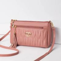 Bolso cruzado de cuero PU para mujer, bolsa de hombro con cremallera de gran capacidad, con hilo de bordar, a la moda, novedad - details 3