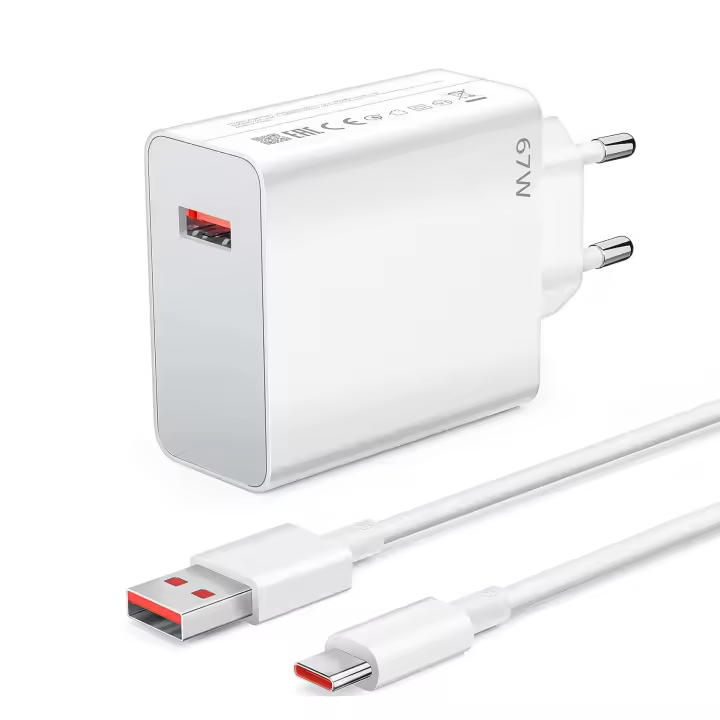 Cargador Rápido de 67W con Cable USB C 6A Mi Turbo Charge para Xiaomi 12S Ultra 12 Lite 12X,Redmi Note 11 11S 10S 10 Pro Cargador de Pared de China - 1