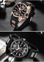 Reloj de cuarzo a la moda para hombre: reloj de pulsera luminoso multifunción resistente al agua para uso diario, de negocios y al aire libre - details 11