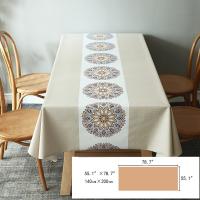 Paño impreso impermeable resistente al aceite y lavable PVC Anti-foug mantel de loto blanco decoración de mesa de comedor - details 8