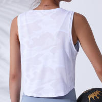 Camiseta deportiva de yoga holgada para mujer, sin costuras, transpirable, de secado rápido - details 9