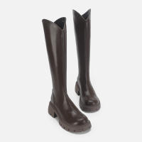 Nuevas Botas Altas De Punta Redonda Con Suela Gruesa Y Tacón Grueso Para Mujer, Botas Vaqueras Occidentales Para Mujer. - details 13