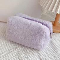 Bolso De Maquillaje Para Mujer De Peluche Sólido Viaje Organizador De Cosméticos Estuche De Ropa Joven Necesario - details 8