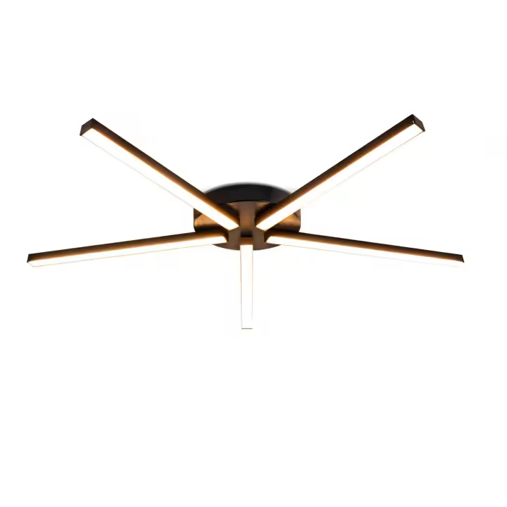 CBJKTX Plafón LED blanco cálido 24W negro 64,2 cm metal 3000K - 1
