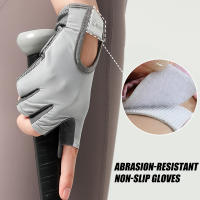 Guantes de ciclismo antideslizantes para mujer, manoplas finas y transpirables de medio dedo para gimnasio, levantamiento de pesas, Yoga, culturismo y entrenamiento, 1 par - details 4