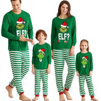 ¡Grinch Merry Grinchmas! Conjunto de pijama de Navidad a juego para adultos y niños, trajes familiares, Papá 500g,Mamá 460g,Niño 300g,Bebé 150g - details 1